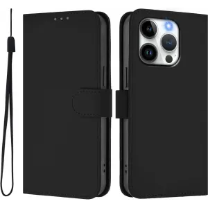 Coque portefeuille Phonesta Soft Skin pour Apple iPhone 15 Pro - Noir