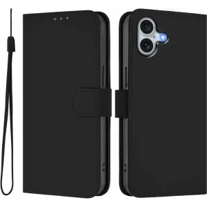 Coque portefeuille Phonesta Soft Skin pour Apple iPhone 16 Plus - Noir