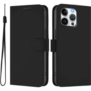Coque portefeuille Phonesta Soft Skin pour Apple iPhone 16 Pro Max - Noir