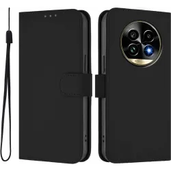 Coque portefeuille Phonesta Soft Skin pour Realme 13 Pro / 13 Pro Plus - Noir