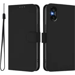 Coque portefeuille Phonesta Soft Skin pour Sony Xperia 5 VI - Noir