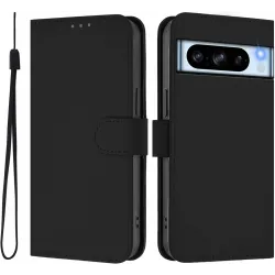 Coque portefeuille Phonesta Soft Skin pour Google Pixel 8 Pro - Noir