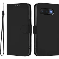 Coque portefeuille Phonesta Soft Skin pour Google Pixel 9a - Noir