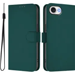 Coque portefeuille Phonesta Soft Skin pour Apple iPhone 17e/16e - Vert foncé