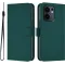 Coque portefeuille Phonesta Soft Skin pour Oppo Reno13 F 4G/5G / Reno13 FS 5G - Vert foncé