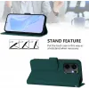 Coque portefeuille Phonesta Soft Skin pour Oppo Reno13 F 4G/5G / Reno13 FS 5G - Vert foncé 3
