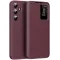 Coque portefeuille Phonesta Smart Window pour Samsung Galaxy S25 - Bordeaux