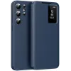 Coque portefeuille Phonesta Smart Window pour Samsung Galaxy S25 Ultra - Bleu foncé
