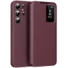 Coque portefeuille Phonesta Smart Window pour Samsung Galaxy S24 Ultra - Bordeaux