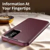 Coque portefeuille Phonesta Smart Window pour Samsung Galaxy S24 Ultra - Bordeaux 5