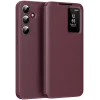 Coque portefeuille Phonesta Smart Window pour Samsung Galaxy S25 Plus - Bordeaux