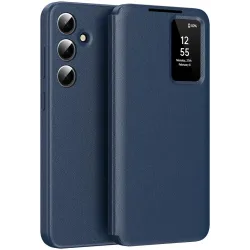 Coque portefeuille Phonesta Smart Window pour Samsung Galaxy A55 - Bleu foncé