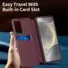 Coque portefeuille Phonesta Smart Window pour Samsung Galaxy S25 FE - Bordeaux 8