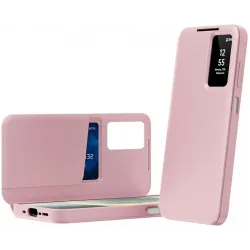 Coque portefeuille Phonesta Smart Window pour Samsung Galaxy A37 - Rose