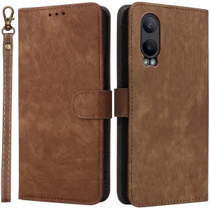 Coque portefeuille Phonesta Vintage Skin pour OnePlus Nord CE 4 Lite - Marron