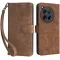 Coque portefeuille Phonesta Vintage Skin pour OnePlus 12 - Marron