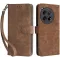 Coque portefeuille Phonesta Vintage Skin pour OnePlus 12R - Marron