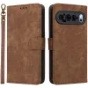 Coque portefeuille Phonesta Vintage Skin pour Google Pixel 9 Pro XL - Marron