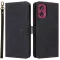 Coque portefeuille Phonesta Vintage Skin pour Motorola Edge 50 Fusion - Noir