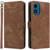 Coque portefeuille Phonesta Vintage Skin pour Motorola Moto G04 / G04s / G24 / G24 Power / E14 - Marron