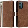 Coque portefeuille Phonesta Vintage Skin pour Motorola Moto G05 / Moto E15 - Marron