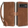 Coque portefeuille Phonesta Vintage Skin pour Google Pixel 8 - Marron