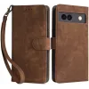 Coque portefeuille Phonesta Vintage Skin pour Google Pixel 8a - Marron