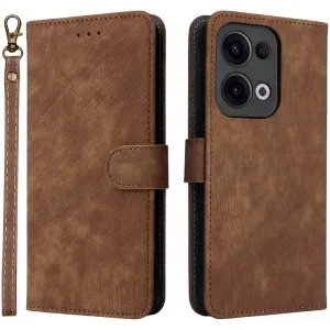 Coque portefeuille Phonesta Vintage Skin pour Oppo Reno13 - Marron
