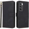 Coque portefeuille Phonesta Vintage Skin pour Oppo Reno12 - Noir