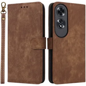 Coque portefeuille Phonesta Vintage Skin pour Oppo A60 4G - Marron