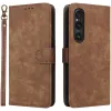 Coque portefeuille Phonesta Vintage Skin pour Sony Xperia 1 VI - Marron