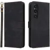 Coque portefeuille Phonesta Vintage Skin pour Sony Xperia 1 VI - Noir