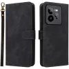 Coque portefeuille Phonesta Vintage Skin pour Realme GT 7 Pro - Noir