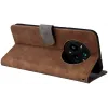 Coque portefeuille Phonesta Vintage Skin pour Realme 14 Pro Plus - Marron 3