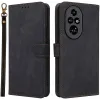 Coque portefeuille Phonesta Vintage Skin pour HONOR 200 Pro - Noir