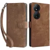 Coque portefeuille Phonesta Vintage Skin pour HONOR 90 Smart/X7b - Marron