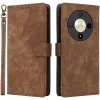 Coque portefeuille Phonesta Vintage Skin pour HONOR Magic6 Lite - Marron