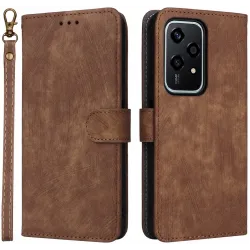 Coque portefeuille Phonesta Vintage Skin pour HONOR 200 Lite - Marron