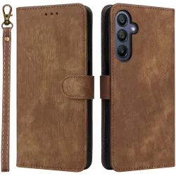 Coque portefeuille Phonesta Vintage Skin pour Samsung Galaxy A26 - Marron