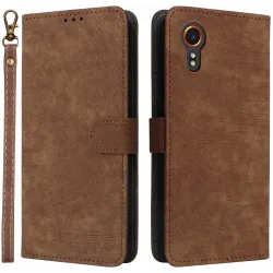 Coque portefeuille Phonesta Vintage Skin pour Samsung Galaxy Xcover 7 - Marron