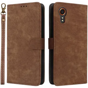 Coque portefeuille Phonesta Vintage Skin pour Samsung Galaxy Xcover 7 - Marron