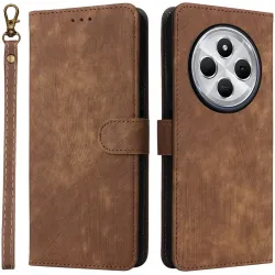 Coque portefeuille Phonesta Vintage Skin pour Xiaomi Redmi 14C / Xiaomi Poco C75 - Marron