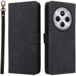 Coque portefeuille Phonesta Vintage Skin pour Xiaomi Redmi 14C / Xiaomi Poco C75 - Noir