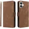 Coque portefeuille Phonesta Vintage Skin pour Apple iPhone 16 - Marron