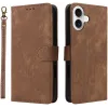 Coque portefeuille Phonesta Vintage Skin pour Apple iPhone 16 Plus - Marron