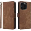 Coque portefeuille Phonesta Vintage Skin pour Apple iPhone 16 Pro - Marron