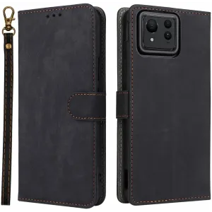Coque portefeuille Phonesta Vintage Skin pour Asus Zenfone 11 Ultra - Noir