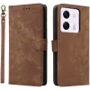 Coque portefeuille Phonesta Vintage Skin pour Xiaomi Poco M7 Pro - Marron