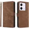 Coque portefeuille Phonesta Vintage Skin pour Xiaomi Poco M7 Pro - Marron