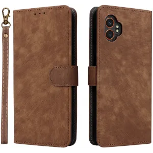 Coque portefeuille Phonesta Vintage Skin pour Samsung Galaxy Xcover 7 Pro - Marron